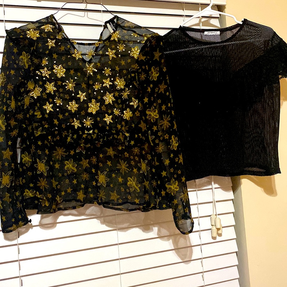 See-through/Mesh Tops. Small.